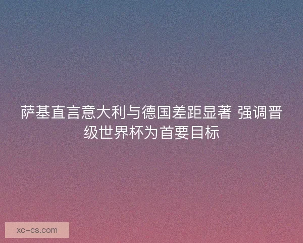 萨基直言意大利与德国差距显著 强调晋级世界杯为首要目标