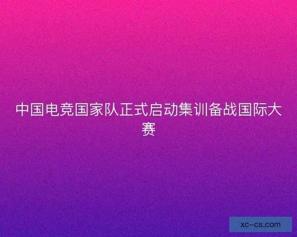 中国电竞国家队正式启动集训备战国际大赛 中国电竞国家队正式启动集训备战国际大赛